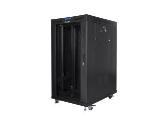 Lanberg rack cabinet 19" free-standing 22U/800x1000 (flat pack) with mesh door lcd black v2