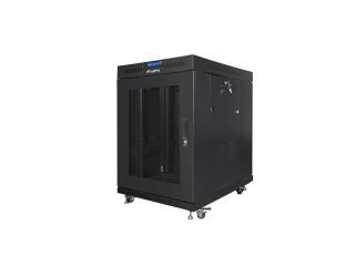 LANBERG шкаф 19" свободностоящ 15U/800x1000 (плосък пакет) с мрежеста врата lcd черен v2