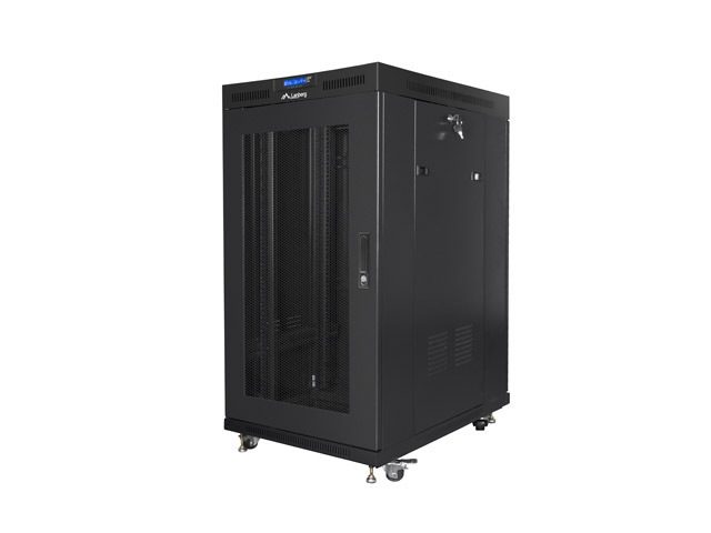LANBERG rack cabinet 19" free-standing 22U/800x1000 (flat pack) with mesh door lcd black v2