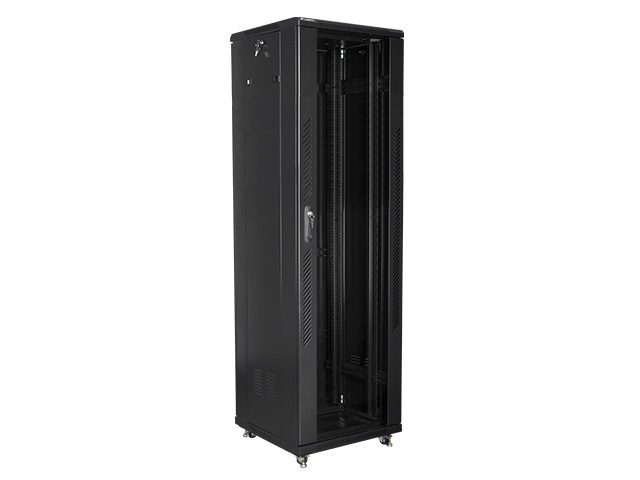 LANBERG комуникационен шкаф 19" свободностоящ 42U / 600x600 (самосглобяем плосък пакет), черен