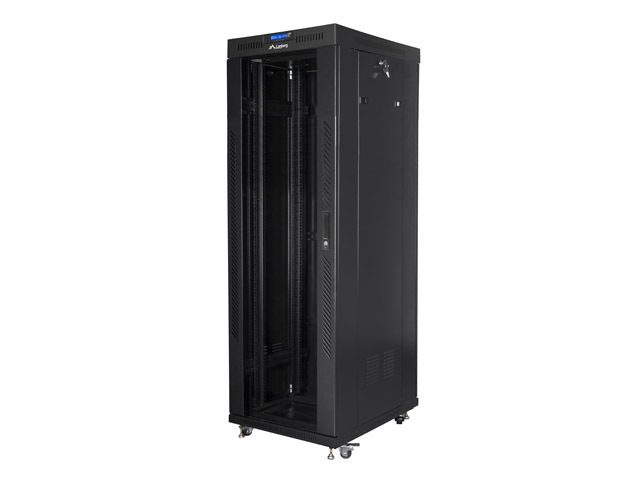Lanberg rack cabinet 19" free-standing 37U/600x800 (flat pack) with glass door lcd black v2