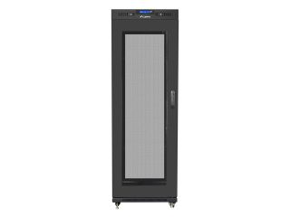 Lanberg rack cabinet 19" free-standing 37U / 600x800 self-assembly flat pack with mesh door LCD, black