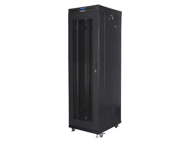 Lanberg rack cabinet 19" free-standing 42U/600x800 (flat pack) with mesh door lcd black v2
