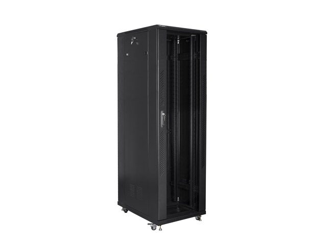 LANBERG шкаф 19" свободностоящ 42U / 800x800, самостоятелно сглобяване, черен