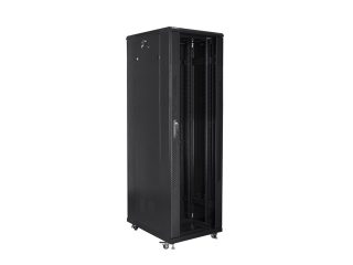 LANBERG шкаф 19" свободностоящ 42U / 800x800, самостоятелно сглобяване, черен