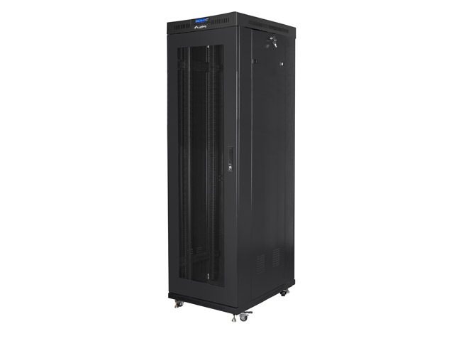 Lanberg rack cabinet 19" free-standing 42U/600x1000 (flat pack) with mesh door lcd black v2