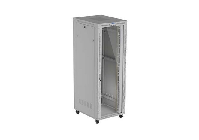 Lanberg Rack Cabinet 19" Free-Standing 47U/800X1000 (Flat Pack) With Glass Door LCD Grey V2