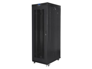 LANBERG комуникационен шкаф 19" свободностоящ 37U/800x1000 (плосък пакет) със стъклена врата lcd черен v2