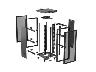 Lanberg rack cabinet 19" free-standing 47U/800X800 (FLAT PACK) with mesh door LCD black