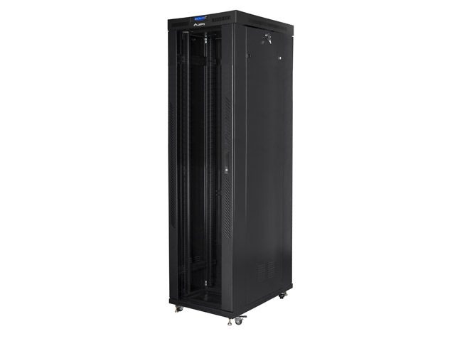Lanberg rack cabinet 19" free-standing 47U/800x1000 (flat pack) with glass door lcd black v2