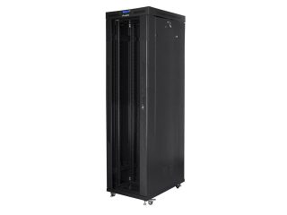 Lanberg rack cabinet 19" free-standing 47U/800x1000 (flat pack) with glass door lcd black v2