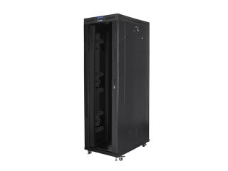 Lanberg rack cabinet 19" free-standing 42U/800x1200 (flat pack) with glass door lcd black v2