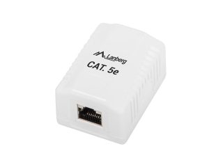 Lanberg повърхностна кутия CAT.5e FTP екранирана 1X RJ45, бяла