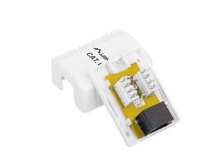 Lanberg повърхностен монтаж кутия CAT.6 UTP UNshielded 1X RJ45, бяла