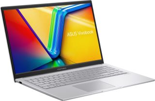 ASUS Vivobook X1504VA-BQ5639NA лаптоп, Intel Core 3 100U 1.2 GHz (10MB Cache, до 4.7 GHz, 6 ядра, 8 нишки), 15.6" FHD (1920x1080), 8GB DDR5, SSD 256GB, Chiclet клавиатура с Num-key, без ОС, Cool Silver, US, без адаптер