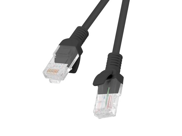 Калъф Lanberg patch cord CAT.5E 0.25m, черен