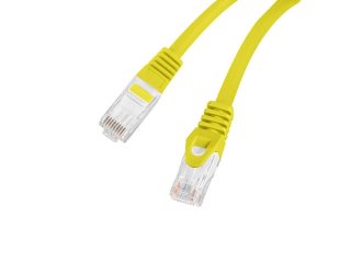 Lanberg пач кабел CAT.6A U/UTP LSZH CU 0.25m Fluke Passed, жълт