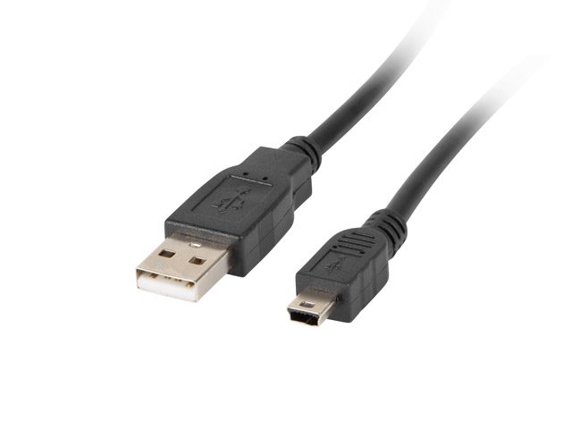 Lanberg USB MINI-B(M) -> USB-A (M) 2.0 кабел 0.3 м, черен (Canon)