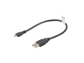 Lanberg USB MICRO-B (M) -> USB-A (M) 2.0 кабел 0.3 m, черен