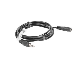 LANBERG удължителен кабел mini jack 3.5mm M/F 3 pin 1.5m, черен