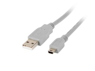 LANBERG USB MINI-B (M) -> USB-A (M) 2.0 cable 1.8m, grey (Canon)