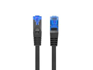 Кабел Lanberg CAT.6A S/FTP LSZH CCA 1m черен, Fluke passed