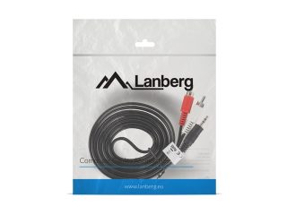Lanberg кабел mini jack 3.5mm (M) 3 pin -> 2X RCA (chinch) (M) 2m