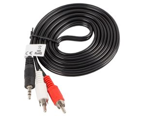 Lanberg кабел mini jack 3.5mm (M) 3 pin -> 2X RCA (chinch) (M) 2m