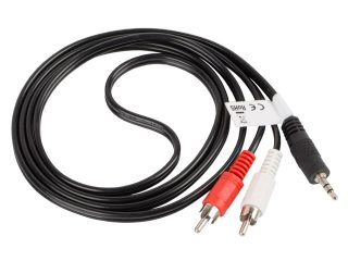 Lanberg мини жак 3.5мм (M) 3-пинов -> 2x RCA (чич) (M) кабел, 1.5м