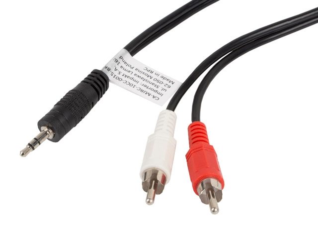 Lanberg мини жак 3.5мм (M) 3-пинов -> 2x RCA (чич) (M) кабел, 1.5м