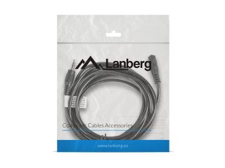 Lanberg удължителен кабел mini jack 3.5mm M/F 3 пина 3м, черен