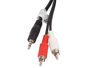 Lanberg mini jack 3.5mm (M) 3 pin -> 2X RCA (chinch) (M) кабел 5m