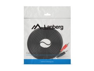 Lanberg mini jack 3.5mm (M) 3 pin -> 2X RCA (chinch) (M) кабел 5m