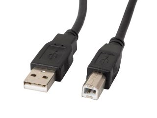 Lanberg USB-A (M) към USB-B (M) 2.0 кабел 3м, черен