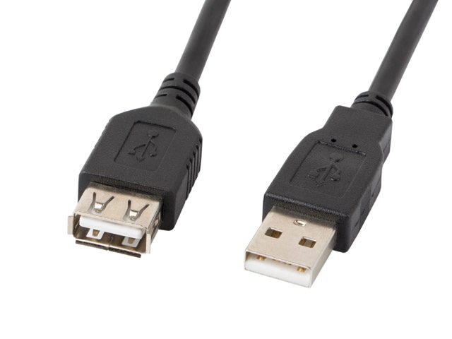 Lanberg удължителен кабел USB 2.0 AM-AF 2.0, 3м, черен