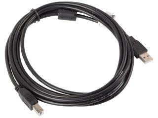 Lanberg USB-A (M) -> USB-B (M) 2.0 кабел 3м, черен ферит