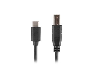 Lanberg USB-C (M) -> USB-B (M) 2.0 ferrite cable 3m, черен