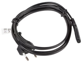 Lanberg CEE 7/16 -> IEC 320 C7 EURO (RADIO) захранващ кабел 1.8m VDE, черен