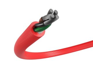 Кабел Natec USB-C(M) -> USB-A (M) 2.0, 1м, ъглов ляво/дясно, Червен