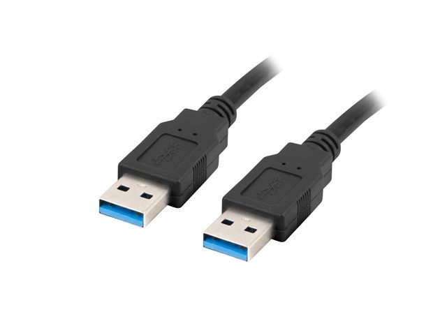Lanberg USB-A M/M 3.0 кабел 1 м, черен