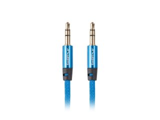 Lanberg mini jack 3.5mm M/M 3 pin cable 2m, blue premium