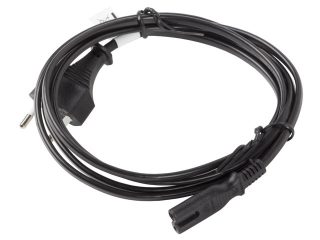 Lanberg CEE 7/16 към IEC 320 C7 EURO (RADIO) захранващ кабел 3м VDE, черен