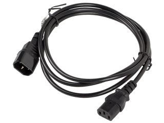 Lanberg удължителен захранващ кабел IEC 320 C13 -> C14 1.8м, черен