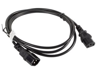 Lanberg удължителен захранващ кабел IEC 320 C13 -> C14 1.8м, черен