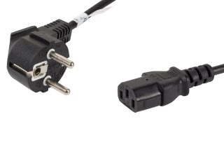 Lanberg CEE 7/7 -> IEC 320 C13 захранващ кабел 1.8m, черен