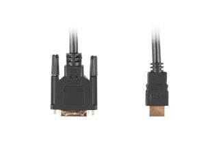 Lanberg HDMI (M) -> DVI-D (M) (18+1) кабел 0.5m, single link със златни контакти, черен