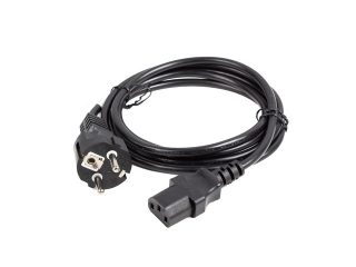 Lanberg захранващ кабел CEE 7/7 -> IEC 320 C13, 1.8 м, VDE, прав, черен