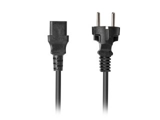 Lanberg захранващ кабел CEE 7/7 -> IEC 320 C13, 1.8 м, VDE, прав, черен