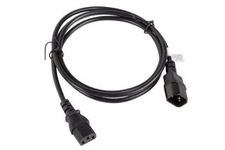 Lanberg удължителен захранващ кабел IEC 320 C13 -> C14 1.8m VDE, черен