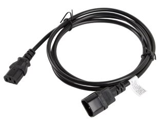 Lanberg удължителен захранващ кабел IEC 320 C13 -> C14 1.8m VDE, черен